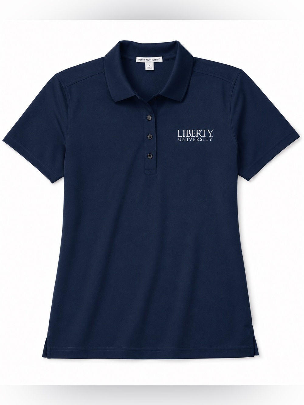 Port Authority Dark Blue Polo with Embroidered  Liberty University Detail